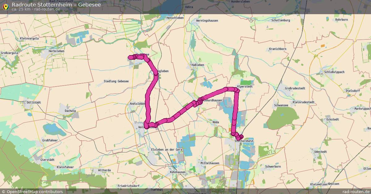 Fahrradroute Stotternheim – Gebesee