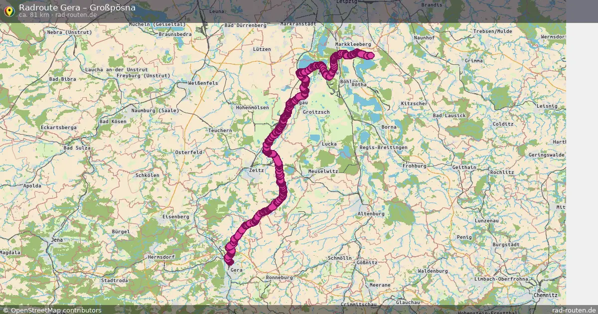 Radtour Gera – Großpösna