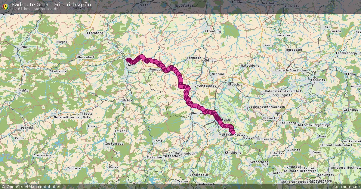 Radtour Gera – Friedrichsgrün