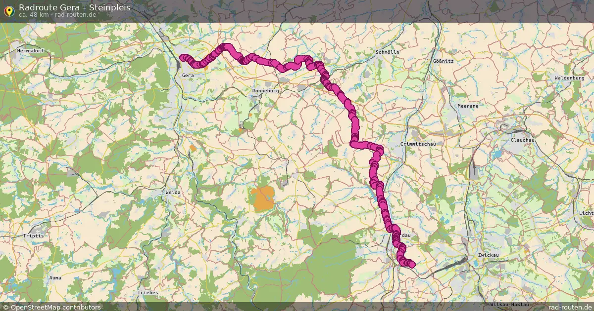 Radtour Gera – Steinpleis