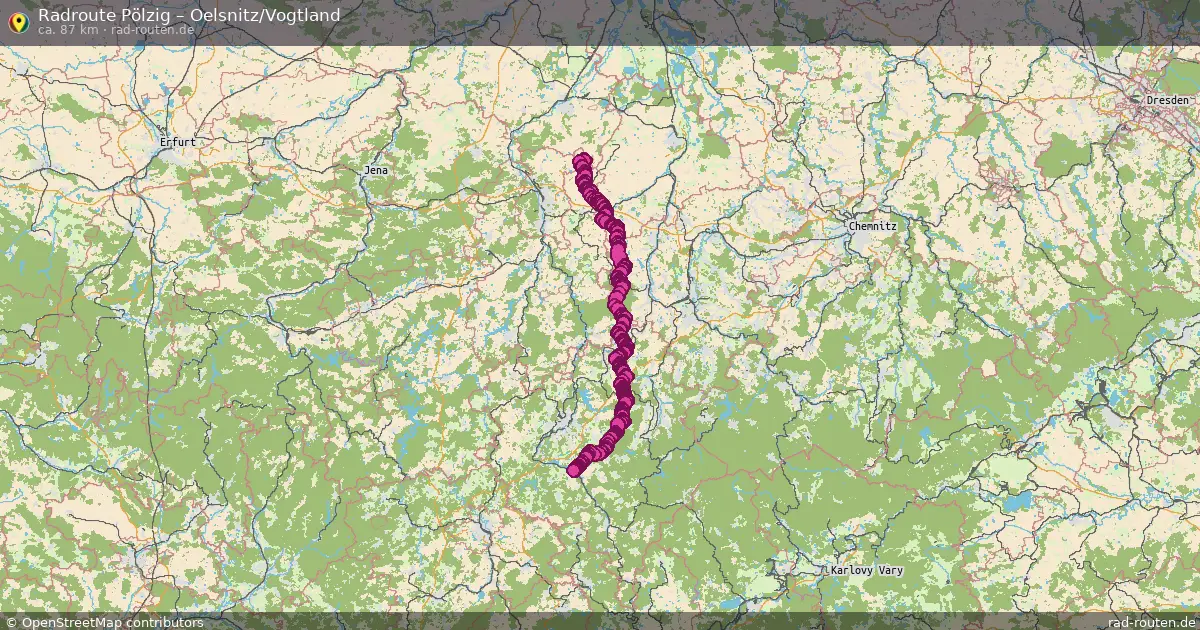 Radtour Pölzig – Oelsnitz Vogtland