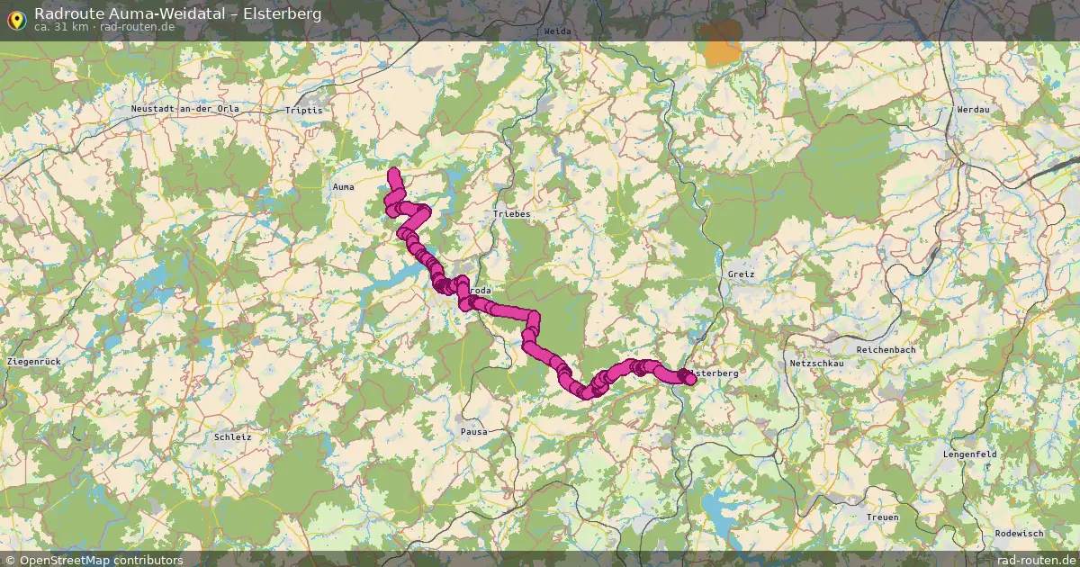 Radtour Auma-Weidatal – Elsterberg