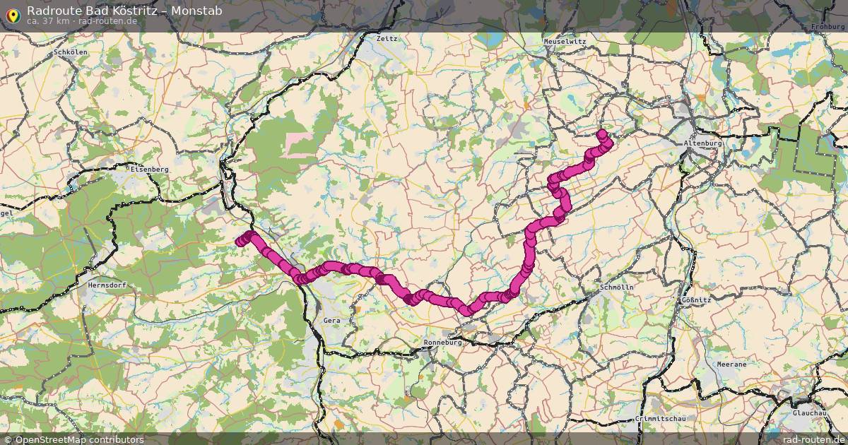Fahrradroute Bad Köstritz – Monstab