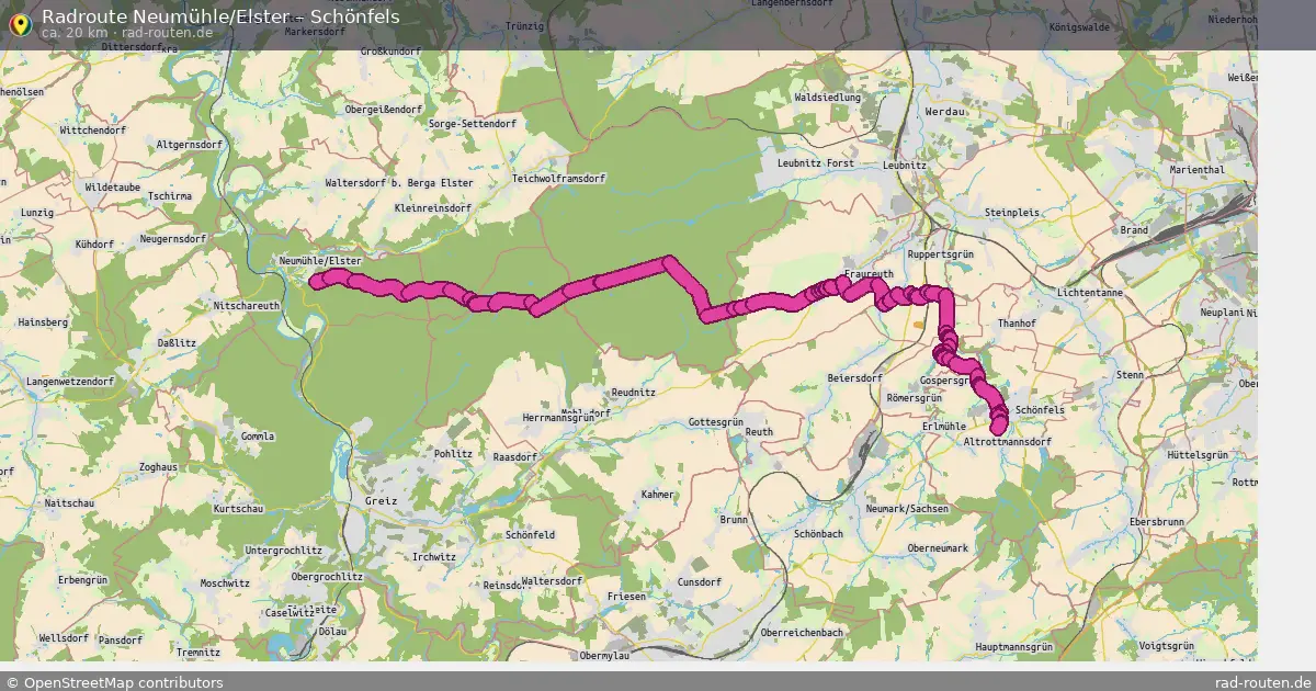 Radtour Neumühle Elster – Schönfels