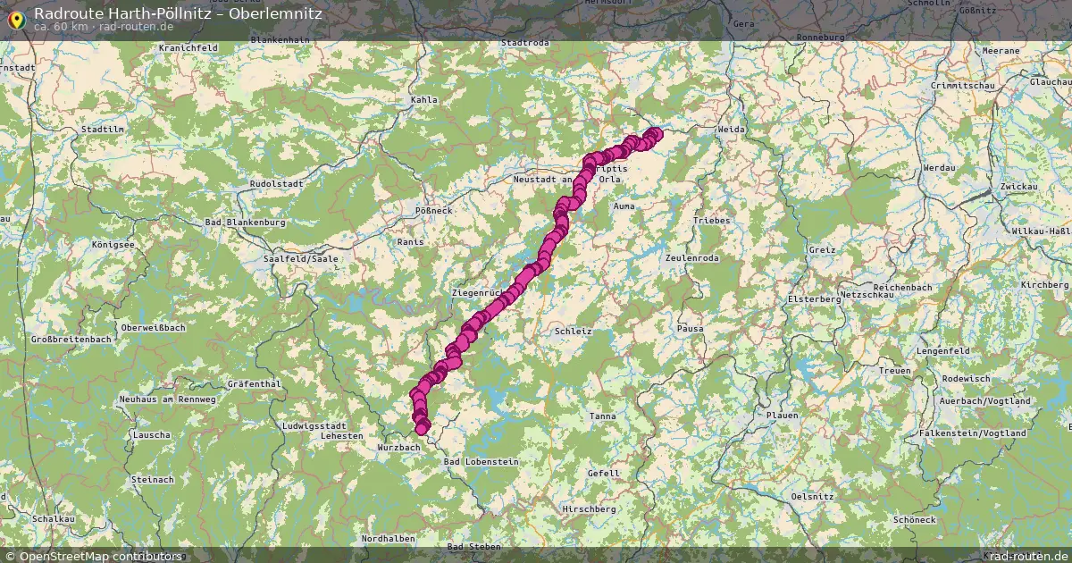 Radtour Harth-Pöllnitz – Oberlemnitz
