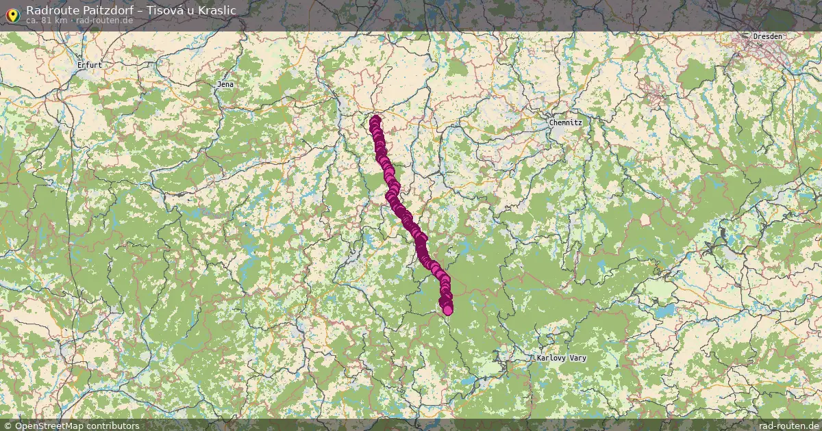 Radtour Paitzdorf – Tisová U Kraslic