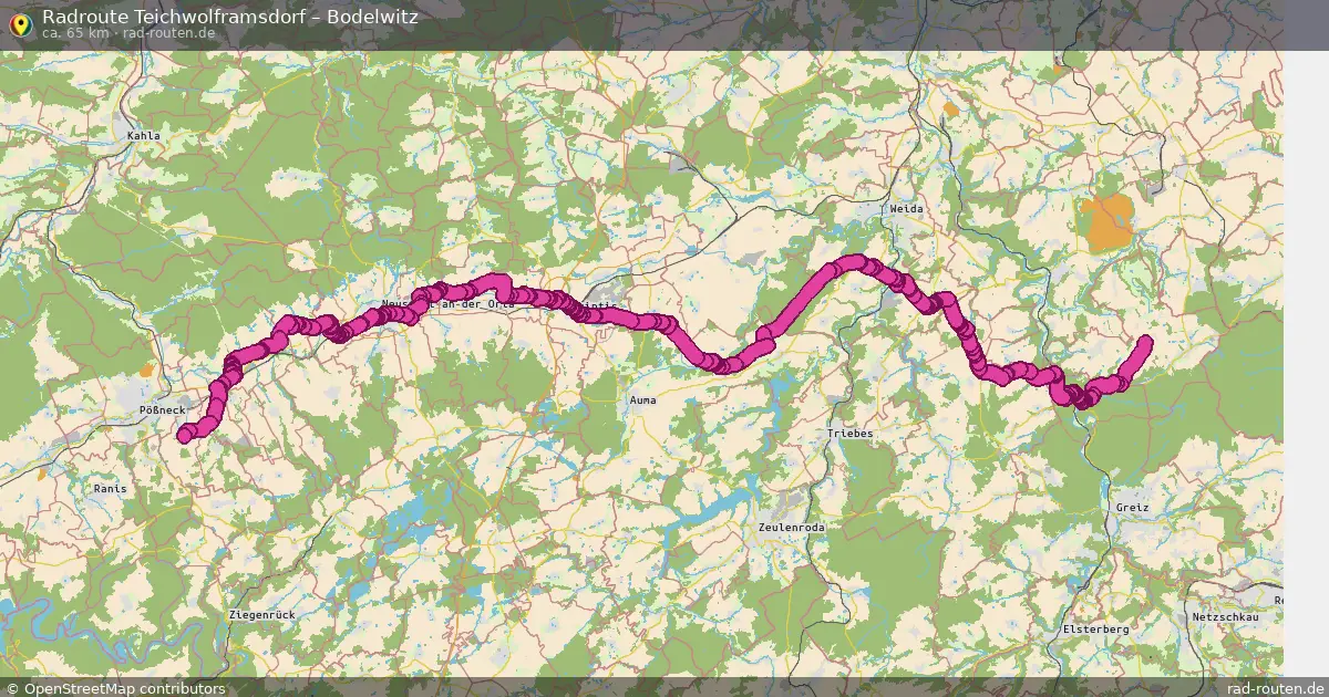 Radtour Teichwolframsdorf – Bodelwitz