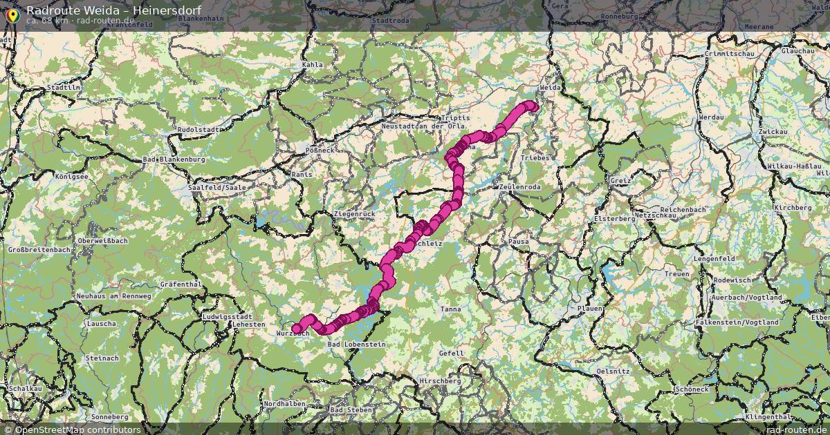 Fahrradroute Weida – Heinersdorf