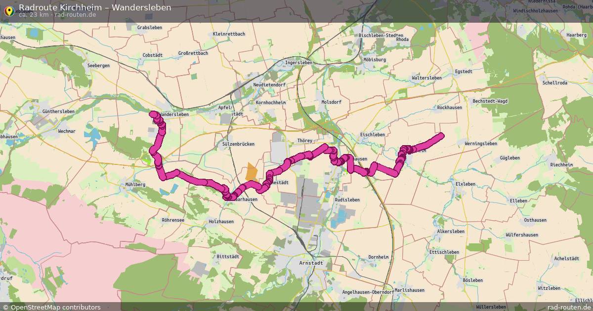 Fahrradroute Kirchheim – Wandersleben