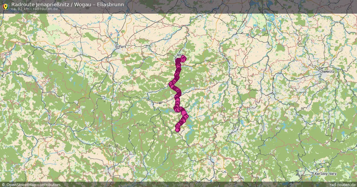 Radtour Jenaprießnitz   Wogau – Eliasbrunn