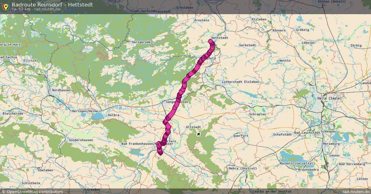 Fahrradroute Reinsdorf – Hettstedt