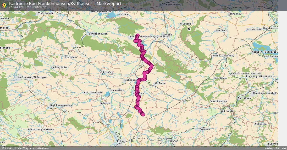 Radtour Bad Frankenhausen Kyffhäuser – Markvippach
