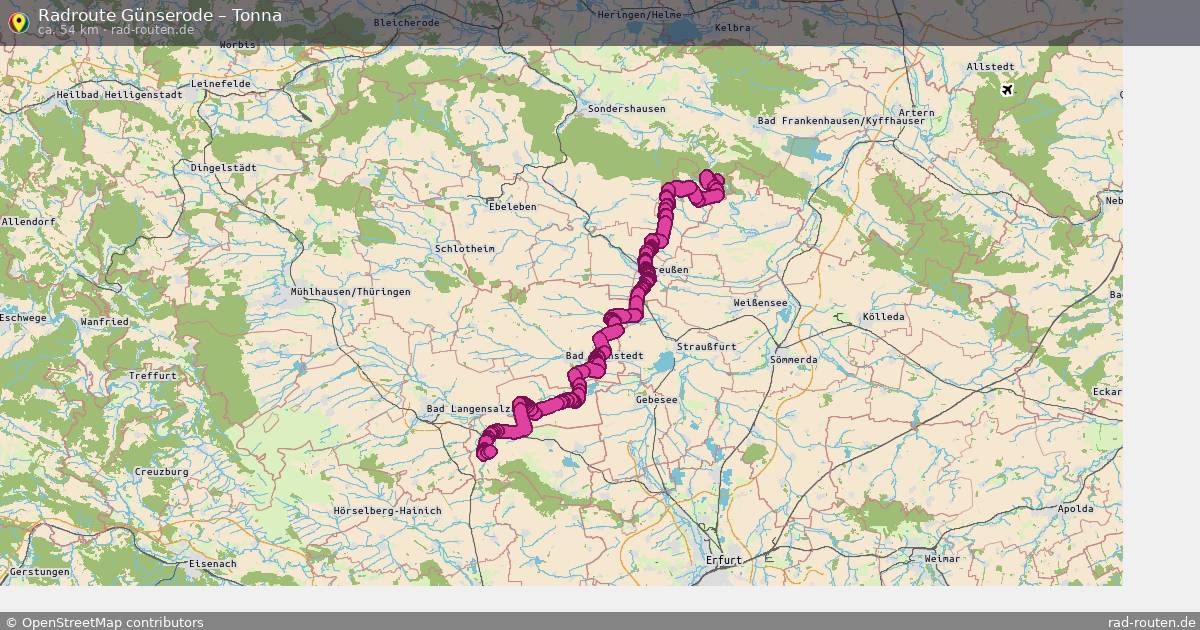 Fahrradroute Günserode – Tonna