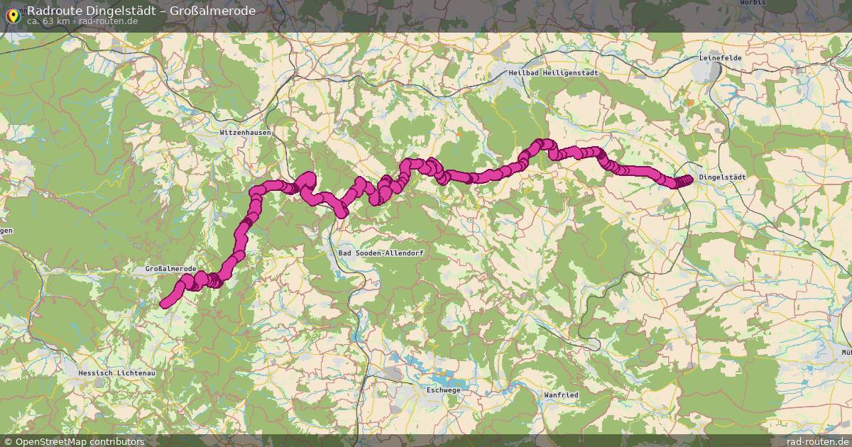 Fahrradroute Dingelstädt – Großalmerode