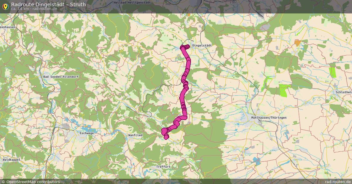 Fahrradroute Dingelstädt – Struth