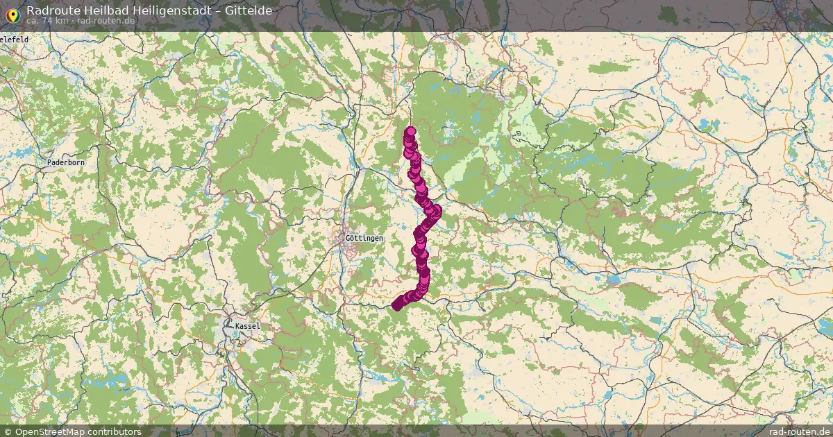 Fahrradroute Heilbad Heiligenstadt – Gittelde