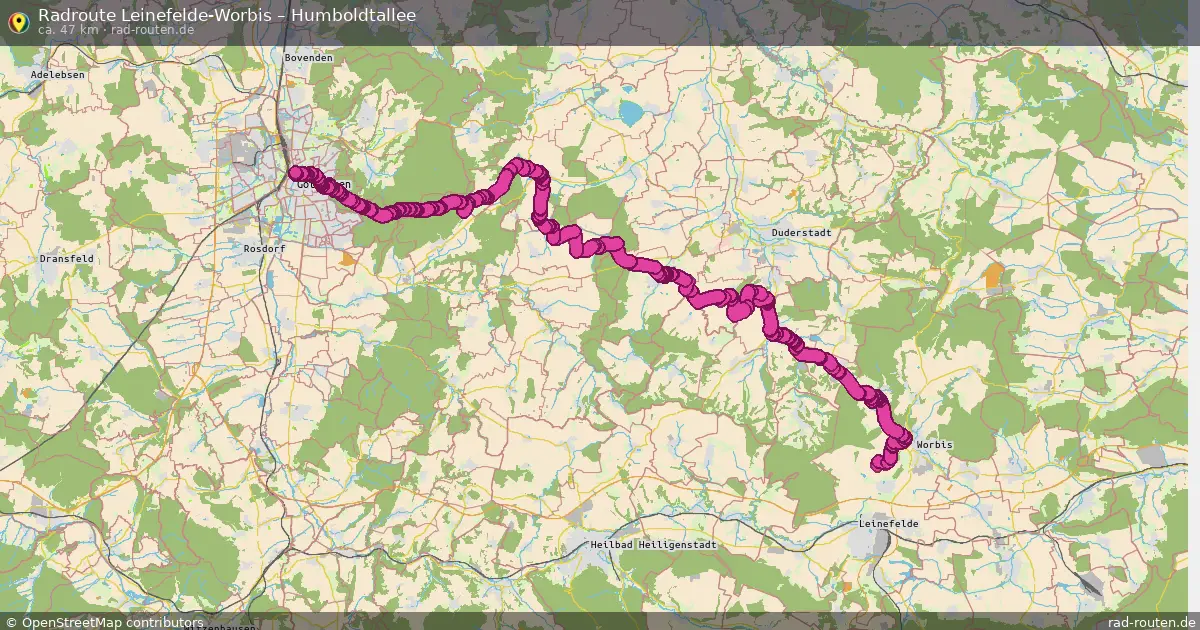 Radtour Leinefelde-Worbis – Nonnenstieg