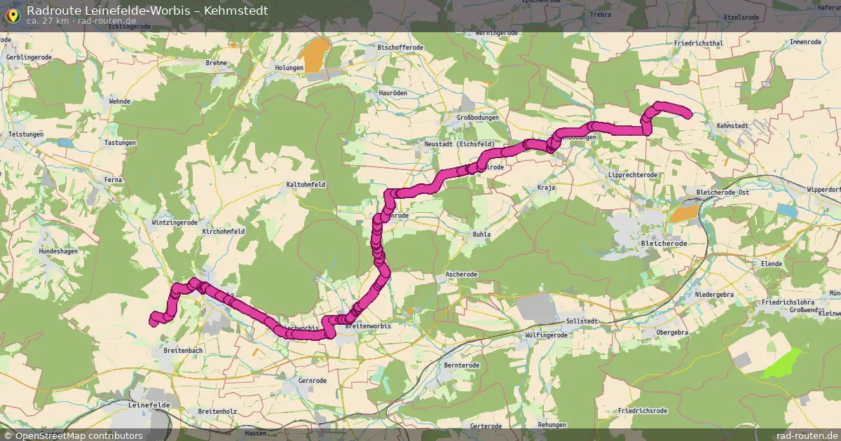 Radtour Leinefelde-Worbis – Kehmstedt