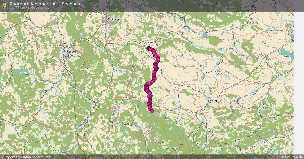 Fahrradroute Kleinbartloff – Seebach