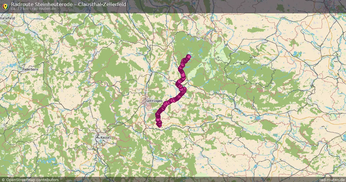 Fahrradroute Steinheuterode – Clausthal-Zellerfeld