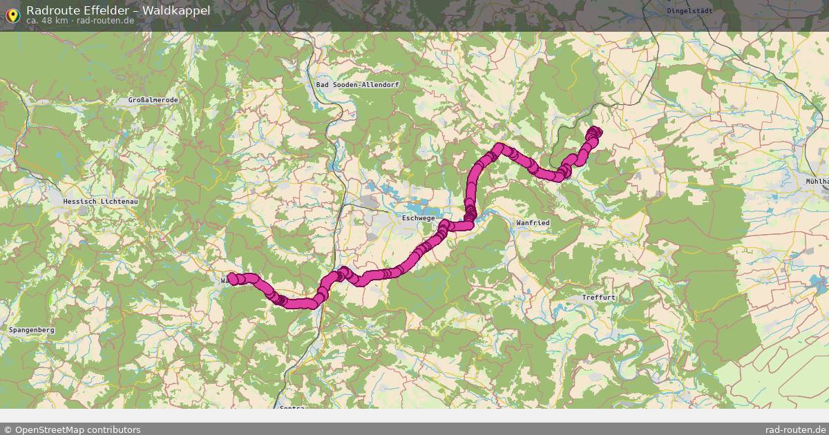Fahrradroute Effelder – Waldkappel