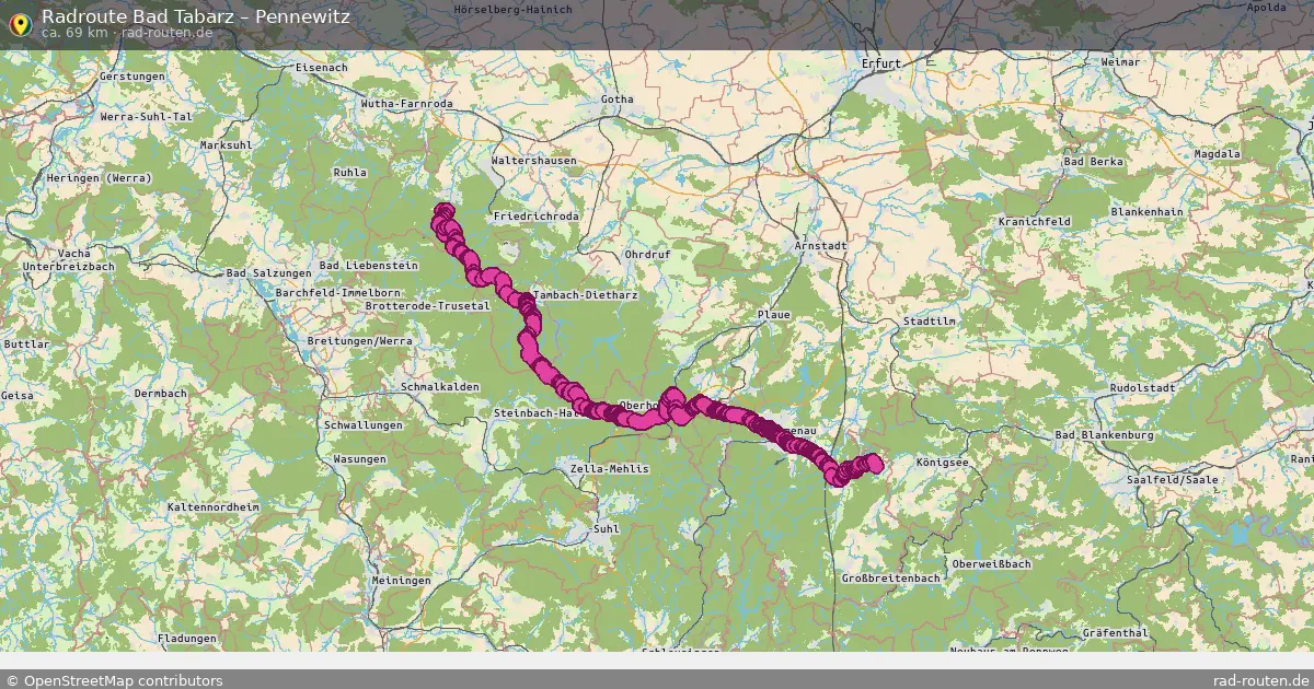 Radtour Bad Tabarz – Pennewitz