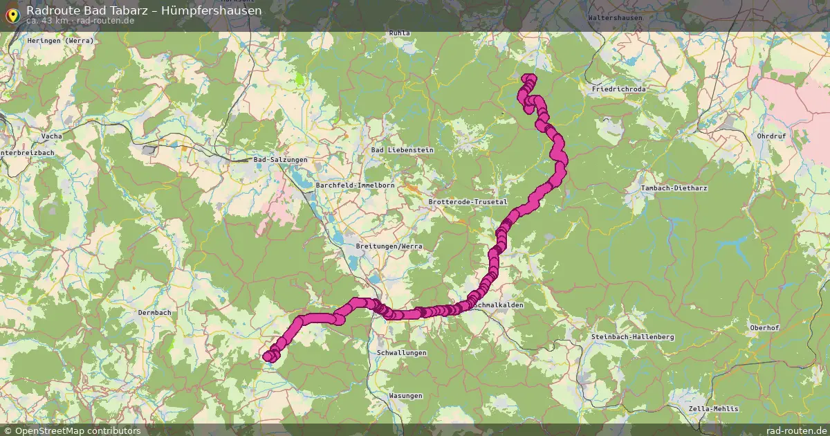 Radtour Bad Tabarz – Hümpfershausen