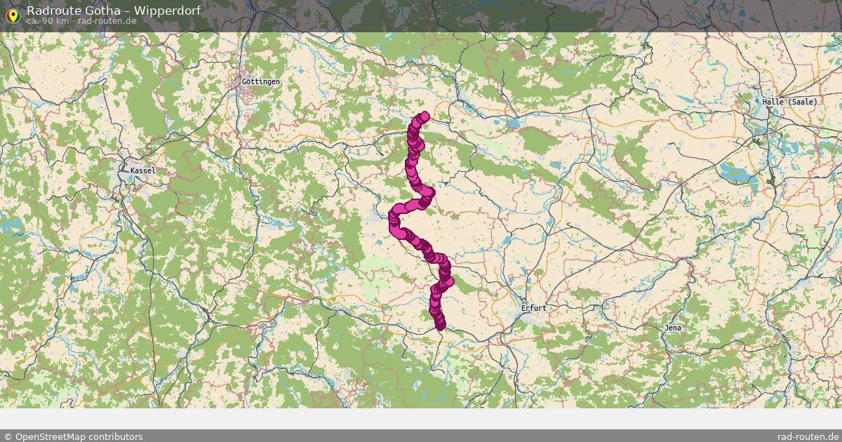 Fahrradroute Gotha – Wipperdorf