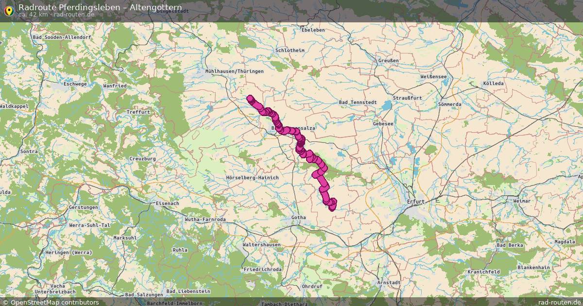 Fahrradroute Pferdingsleben – Altengottern