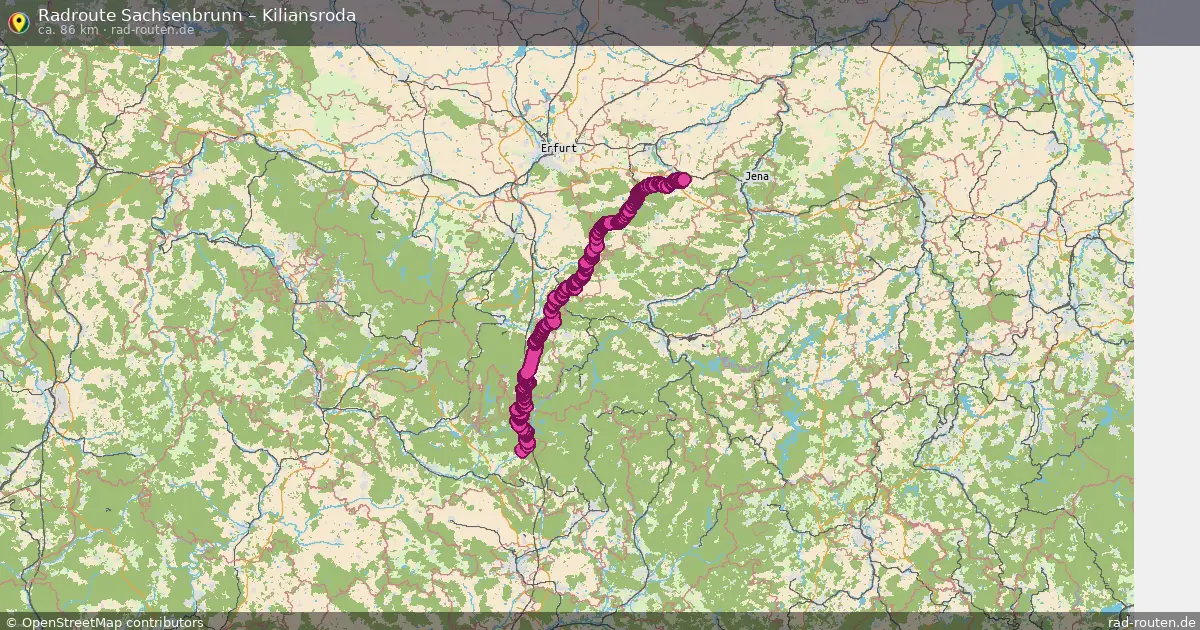 Fahrradroute Sachsenbrunn – Kiliansroda