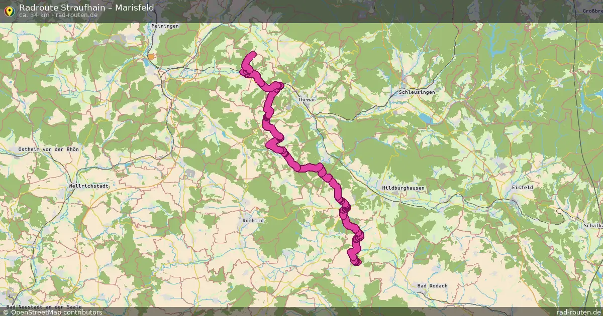Fahrradroute Straufhain – Marisfeld