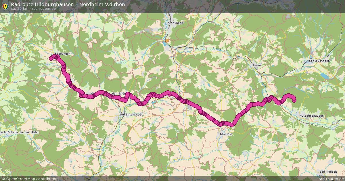 Fahrradroute Hildburghausen – Nordheim V.d.rhön
