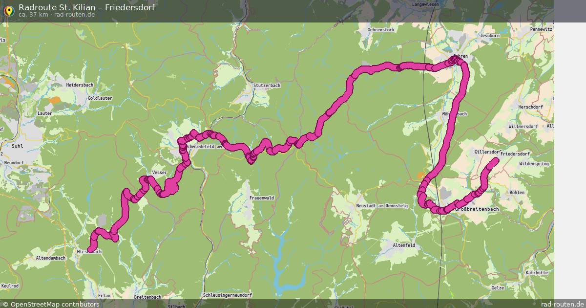 Fahrradroute St. Kilian – Friedersdorf