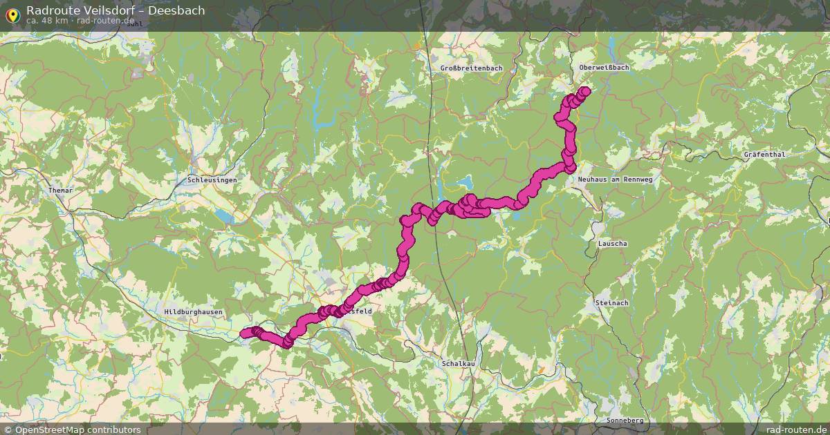 Fahrradroute Veilsdorf – Deesbach