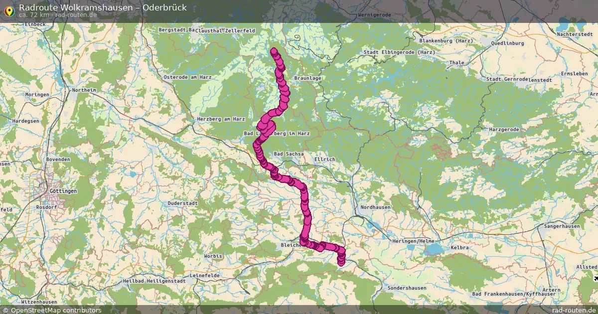 Fahrradroute Wolkramshausen – Oderbrück