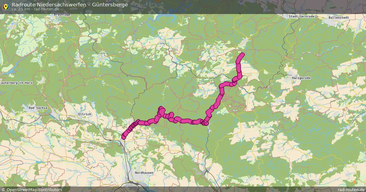 Radtour Niedersachswerfen – Güntersberge