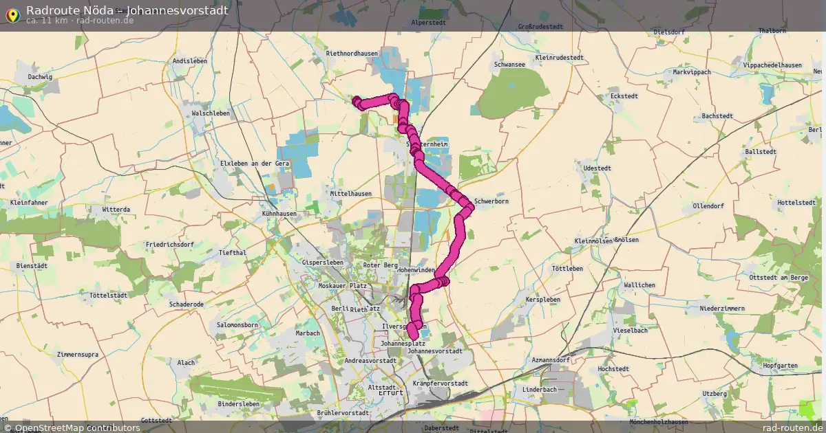 Radtour Nöda – Johannesvorstadt