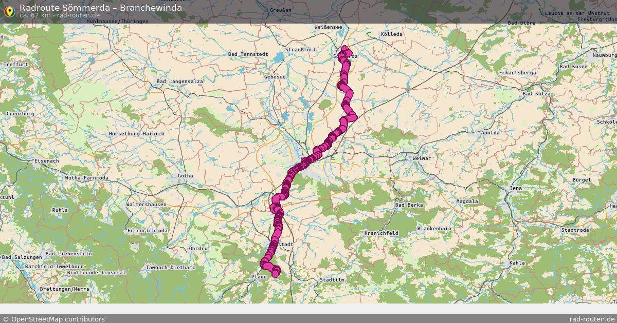 Fahrradroute Sömmerda – Branchewinda