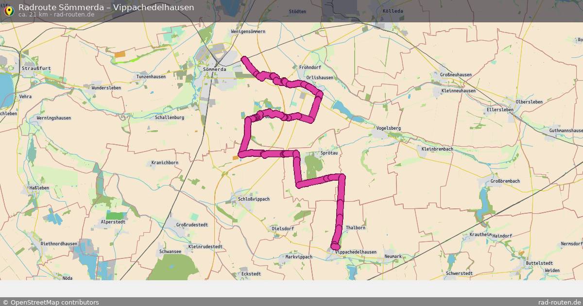 Fahrradroute Sömmerda – Vippachedelhausen