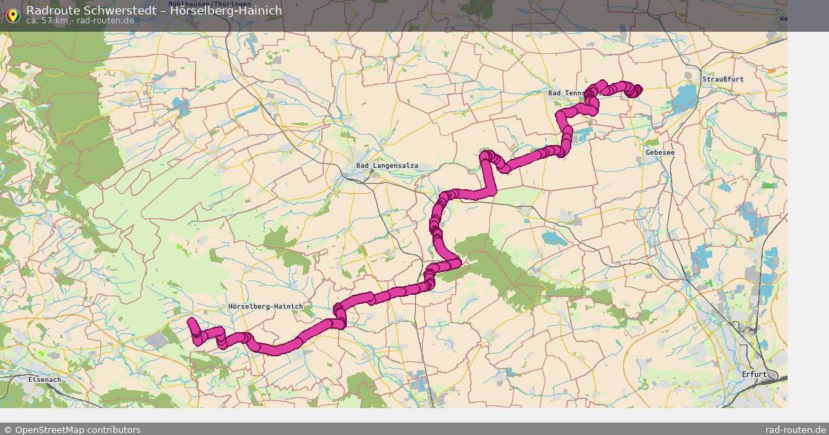 Fahrradroute Schwerstedt – Hörselberg-Hainich
