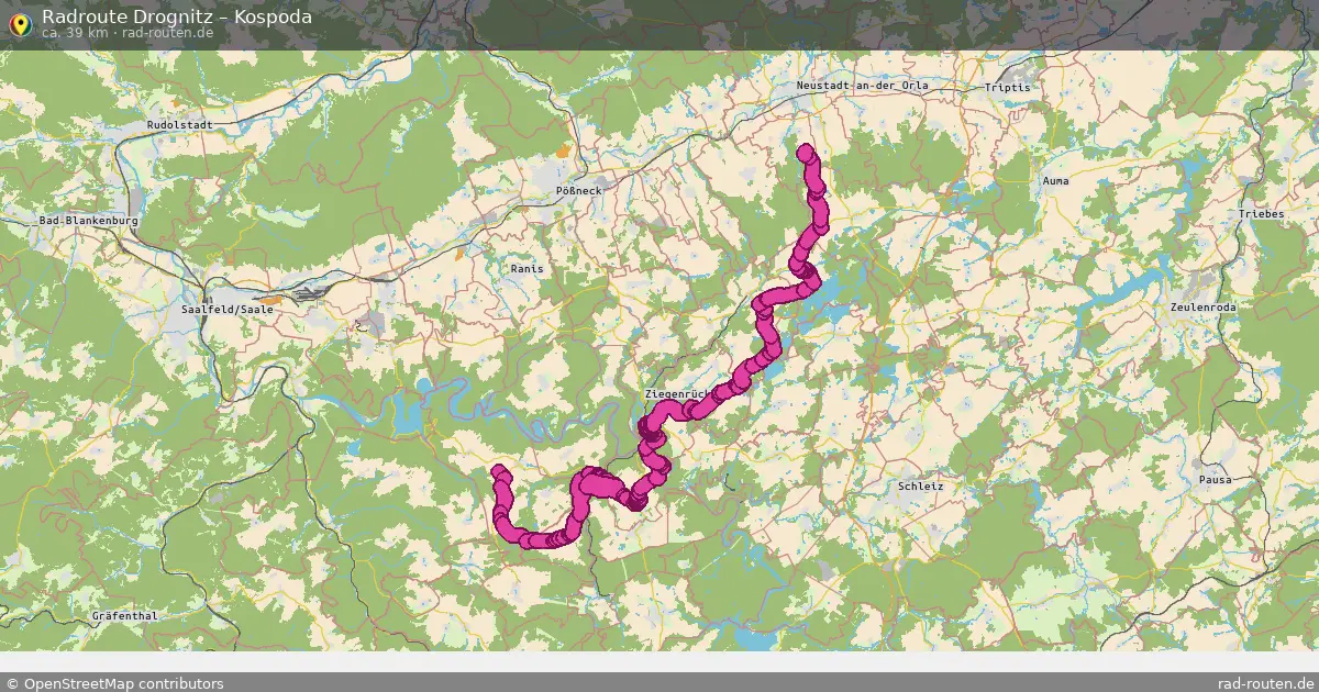Radtour Drognitz – Kospoda