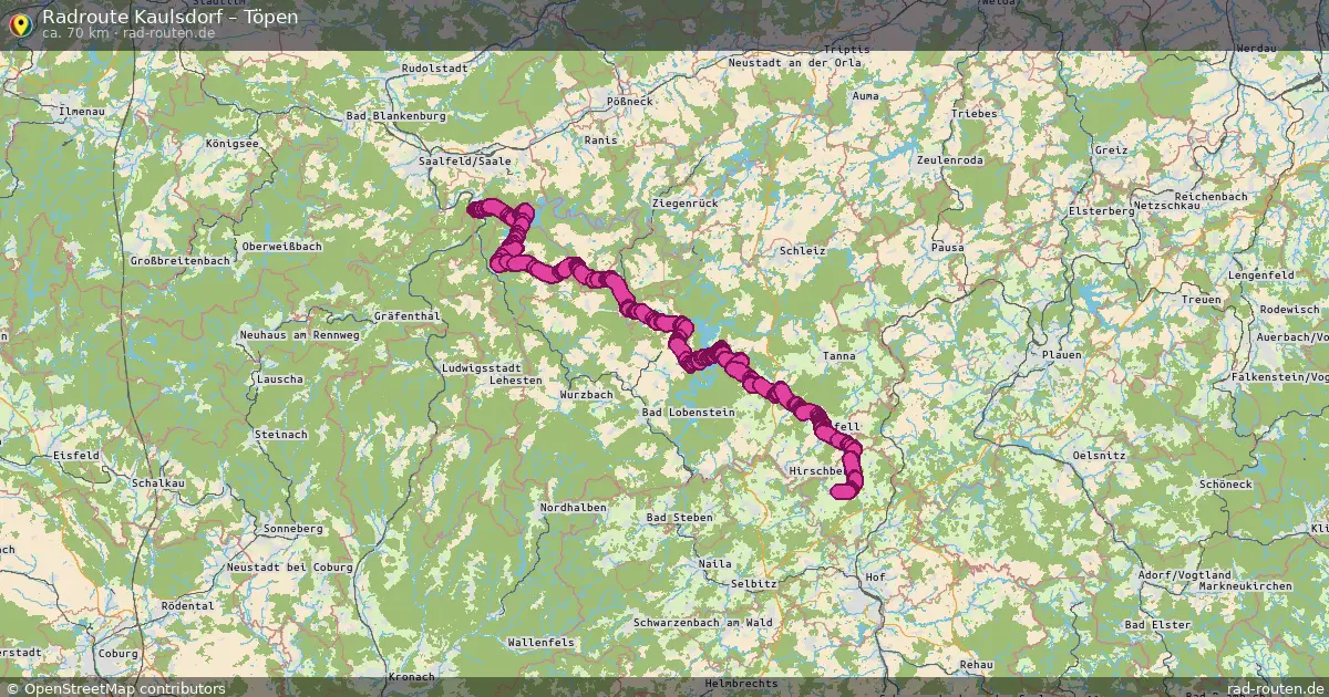 Radtour Kaulsdorf – Töpen