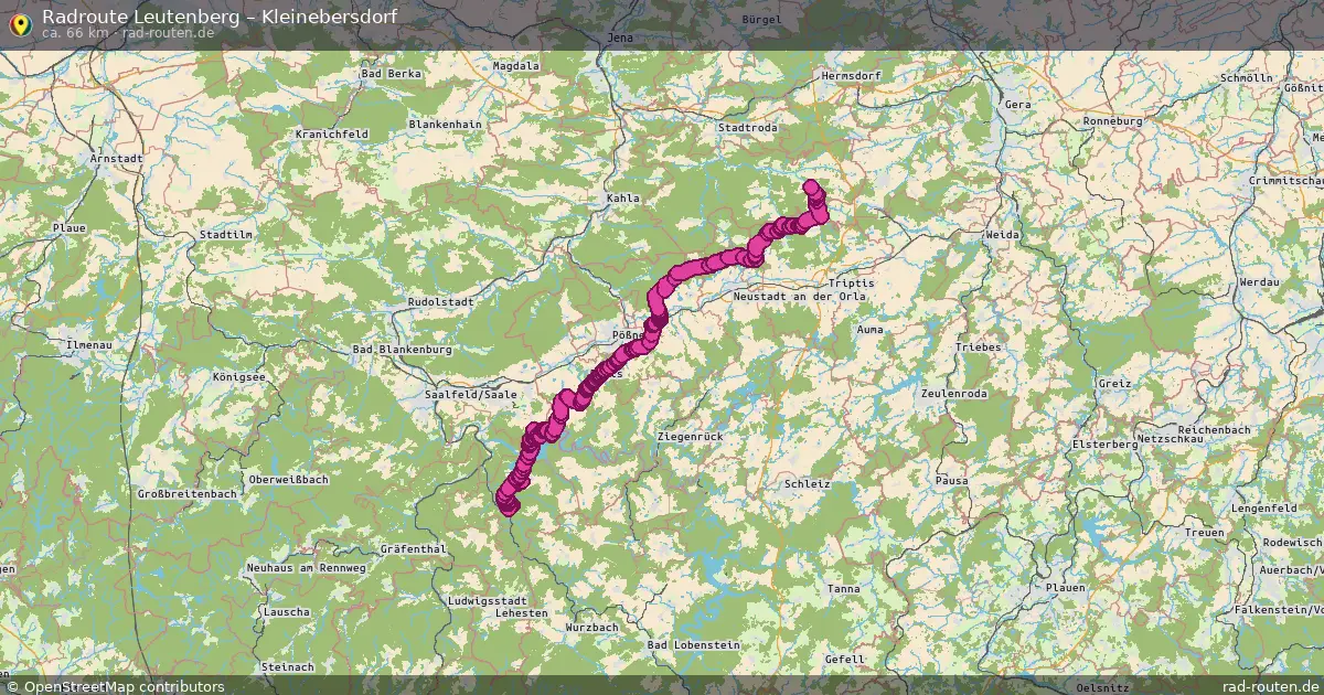 Fahrradroute Leutenberg – Kleinebersdorf