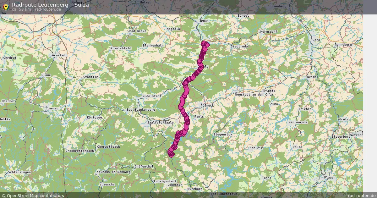 Fahrradroute Leutenberg – Sulza