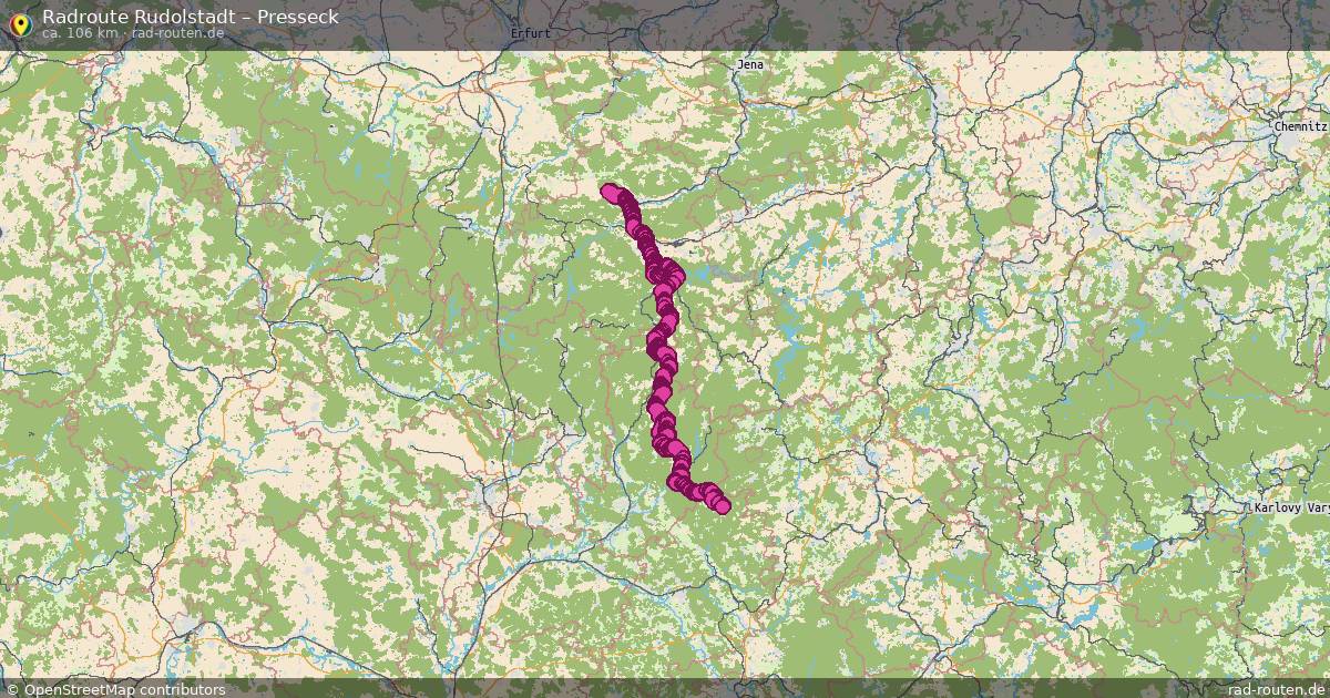 Fahrradroute Rudolstadt – Presseck