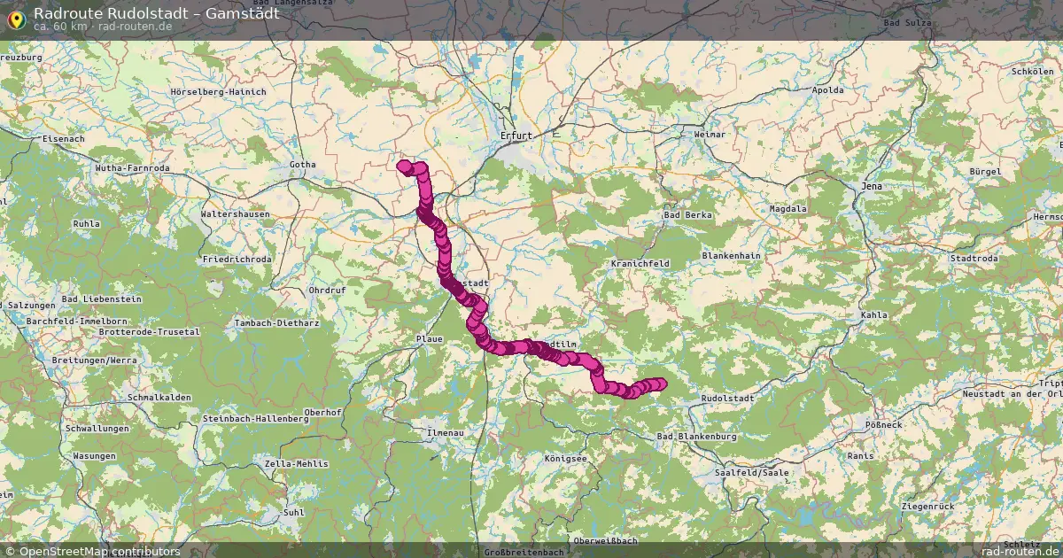 Radtour Rudolstadt – Gamstädt
