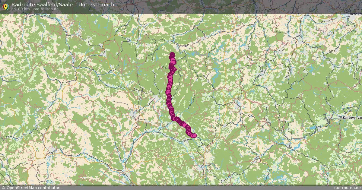 Radtour Saalfeld Saale – Untersteinach