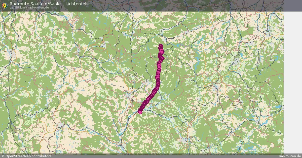 Radtour Saalfeld Saale – Lichtenfels