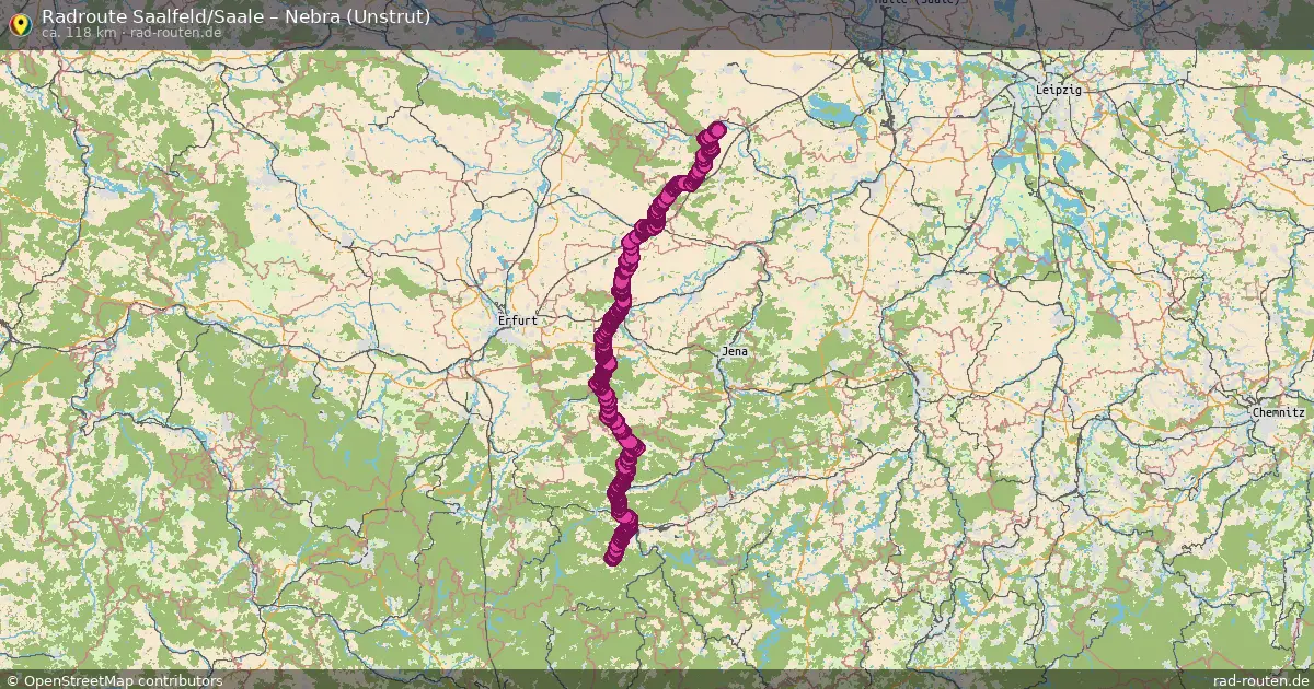 Radtour Saalfeld Saale – Nebra (Unstrut)