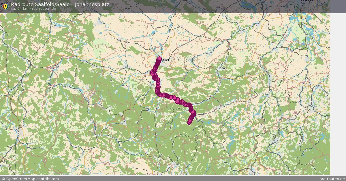 Radtour Saalfeld Saale – Johannesplatz